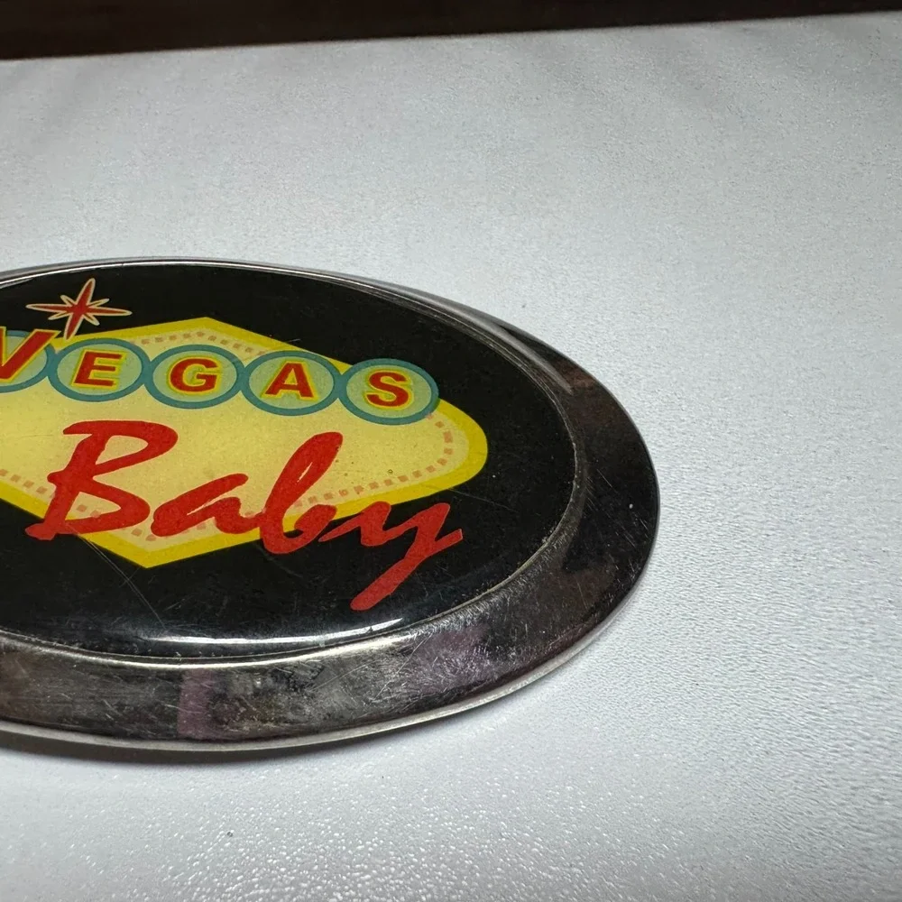 Vintage‎ Vegas Baby Belt Buckle Metal Las Vegas Nevada